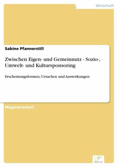 Zwischen Eigen- und Gemeinnutz - Sozio-, Umwelt- und Kultursponsoring (eBook, PDF) - Pfannerstill, Sabine