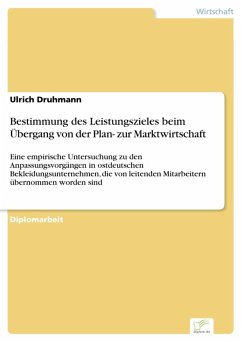 Bestimmung des Leistungszieles beim Übergang von der Plan- zur Marktwirtschaft (eBook, PDF) - Druhmann, Ulrich