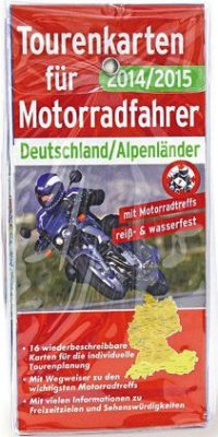 Tourenkarten für Motorradfahrer Deutschland, Alpenländer 2014/2015, 16 Blätter