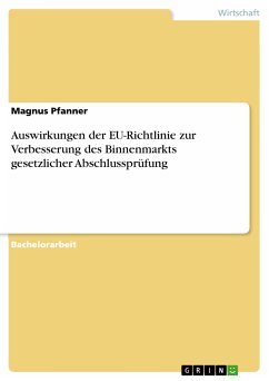 Auswirkungen der EU-Richtlinie zur Verbesserung des Binnenmarkts gesetzlicher Abschlussprüfung (eBook, PDF) - Pfanner, Magnus