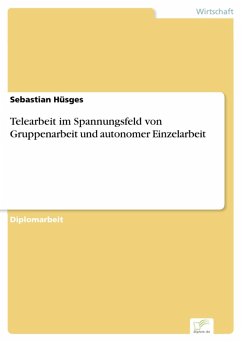 Telearbeit im Spannungsfeld von Gruppenarbeit und autonomer Einzelarbeit (eBook, PDF) - Hüsges, Sebastian