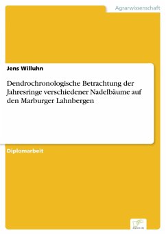 Dendrochronologische Betrachtung der Jahresringe verschiedener Nadelbäume auf den Marburger Lahnbergen (eBook, PDF) - Willuhn, Jens