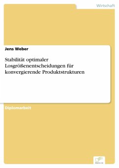 Stabilität optimaler Losgrößenentscheidungen für konvergierende Produktstrukturen (eBook, PDF) - Weber, Jens