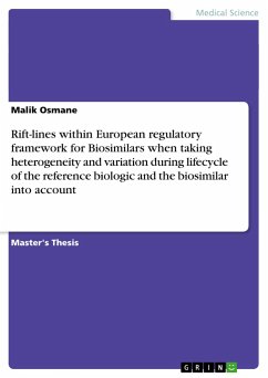Rift-lines within European regulatory framework for Biosimilars when taking heterogeneity and variation during lifecycle of the reference biologic and the biosimilar into account - Osmane, Malik
