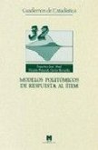 Modelos politómicos de respuesta al ítem Modelos politómicos de respuesta al ítem