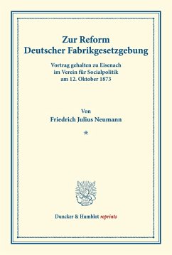Cover Zur Reform Deutscher Fabrikgesetzgebung.