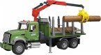 Bruder 02824 MACK Holztransport LKW mit Ladekran