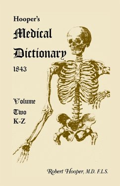 Cover Hooper's Medical Dictionary 1843. Volume 2, K-Z