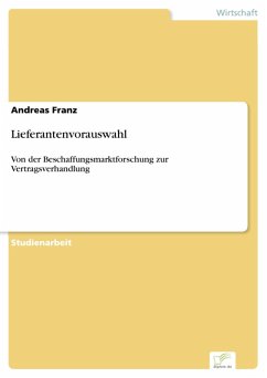 Lieferantenvorauswahl (eBook, PDF) - Franz, Andreas