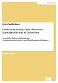 Direktinvestitionen einer deutschen Kapitalgesellschaft in Tschechien (eBook, PDF)