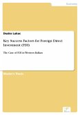 Key Success Factors for Foreign Direct Investment (FDI) (eBook, PDF)