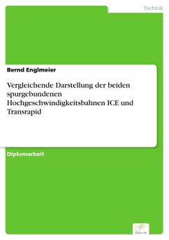Vergleichende Darstellung der beiden spurgebundenen Hochgeschwindigkeitsbahnen ICE und Transrapid (eBook, PDF) - Englmeier, Bernd