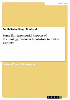 Some Entrepreneurial Aspects of Technology Business Incubators in Indian Context (eBook, PDF) - Dhaliwal, Sahib Sartaj Singh
