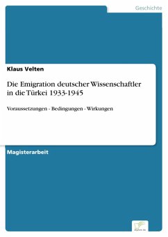 Die Emigration deutscher Wissenschaftler in die Türkei 1933-1945 (eBook, PDF) - Velten, Klaus