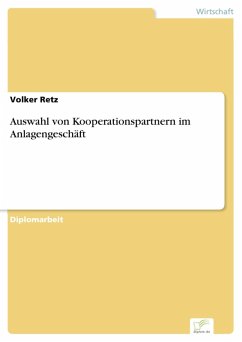 Auswahl von Kooperationspartnern im Anlagengeschäft (eBook, PDF) - Retz, Volker