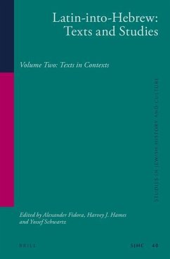 Latin-Into-Hebrew: Texts and Studies