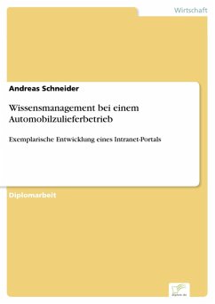 Wissensmanagement bei einem Automobilzulieferbetrieb (eBook, PDF) - Schneider, Andreas