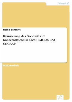 Bilanzierung des Goodwills im Konzernabschluss nach HGB, IAS und US-GAAP (eBook, PDF) - Schmitt, Heiko
