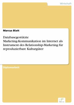 Databasegestützte Marketing-Kommunikation im Internet als Instrument des Relationship-Marketing für reproduzierbare Kulturgüter (eBook, PDF) - Blatt, Marcus