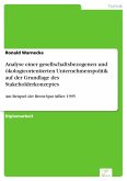 Analyse einer gesellschaftsbezogenen und ökologieorientierten Unternehmenspolitik auf der Grundlage des Stakeholderkonzeptes (eBook, PDF)