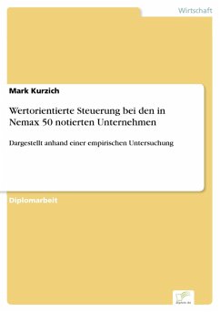 Wertorientierte Steuerung bei den in Nemax 50 notierten Unternehmen (eBook, PDF) - Kurzich, Mark