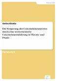 Die Steigerung des Unternehmenswertes durch eine wertorientierte Unternehmensführung in Theorie und Praxis (eBook, PDF)