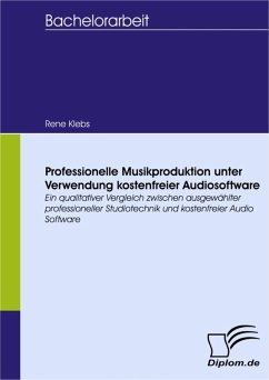 Professionelle Musikproduktion unter Verwendung kostenfreier Audiosoftware (eBook, PDF) - Klebs, René