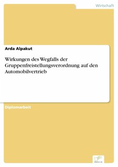 Wirkungen des Wegfalls der Gruppenfreistellungsverordnung auf den Automobilvertrieb (eBook, PDF) - Alpakut, Arda