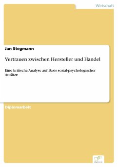 Vertrauen zwischen Hersteller und Handel (eBook, PDF) - Stegmann, Jan