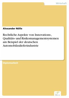 Rechtliche Aspekte von Innovations-, Qualitäts- und Risikomanagementsystemen am Beispiel der deutschen Automobilzulieferindustrie (eBook, PDF) - Nölle, Alexander