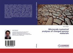 Microscale numerical analyses of charged porous materials