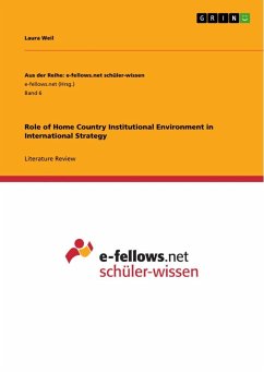 Role of Home Country Institutional Environment in International Strategy - Weil, Laura