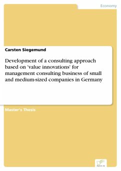 Development of a consulting approach based on 'value innovations' for management consulting business of small and medium-sized companies in Germany (eBook, PDF) - Siegemund, Carsten