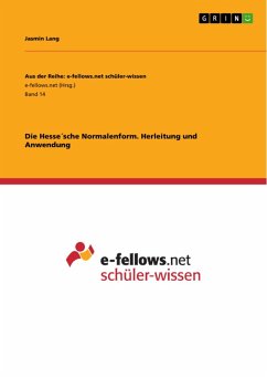 Die Hesse´sche Normalenform. Herleitung und Anwendung (eBook, PDF)