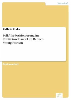 Soll-/ Ist-Positionierung im Textileinzelhandel im Bereich Young-Fashion (eBook, PDF) - Krake, Kathrin