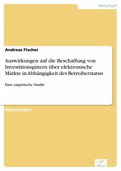 Auswirkungen auf die Beschaffung von Investitionsgütern über elektronische Märkte in Abhängigkeit des Betreiberstatus (eBook, PDF) - Fischer, Andreas