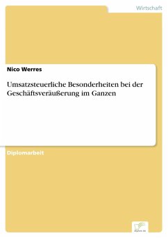 Umsatzsteuerliche Besonderheiten bei der Geschäftsveräußerung im Ganzen (eBook, PDF) - Werres, Nico