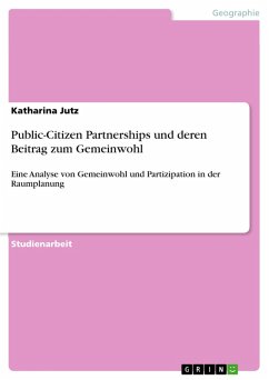 Public-Citizen Partnerships und deren Beitrag zum Gemeinwohl (eBook, PDF) - Jutz, Katharina