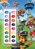 All Paws on Deck! (Paw Patrol): Activity Book with Paintbrush and 16 Watercolors [With Paint Brush and Paint]
