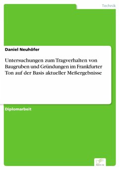 Untersuchungen zum Tragverhalten von Baugruben und Gründungen im Frankfurter Ton auf der Basis aktueller Meßergebnisse (eBook, PDF) - Neuhöfer, Daniel