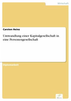 Umwandlung einer Kapitalgesellschaft in eine Personengesellschaft (eBook, PDF) - Heinz, Carsten