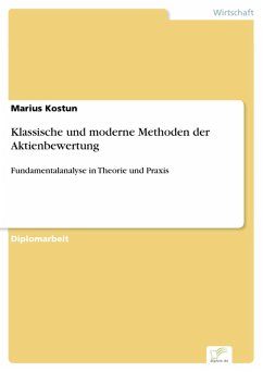 Klassische und moderne Methoden der Aktienbewertung (eBook, PDF) - Kostun, Marius