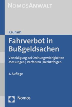 Fahrverbot in Bußgeldsachen - Krumm, Carsten