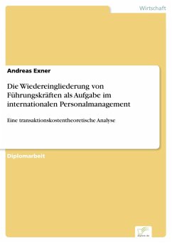 Die Wiedereingliederung von Führungskräften als Aufgabe im internationalen Personalmanagement (eBook, PDF) - Exner, Andreas