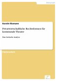 Privatwirtschaftliche Rechtsformen für kommunale Theater (eBook, PDF)