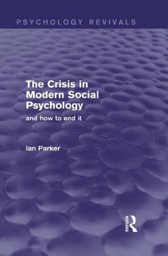 Cover The Crisis in Modern Social Psychology (Psychology Revivals) (eBook, PDF)