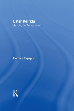 Later Derrida (eBook, ePUB) - Rapaport, Herman