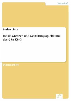 Inhalt, Grenzen und Gestaltungsspielräume des § 8a KStG (eBook, PDF) - Lintz, Stefan
