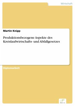 Produktionsbezogene Aspekte des Kreislaufwirtschafts- und Abfallgesetzes (eBook, PDF) - Knipp, Martin