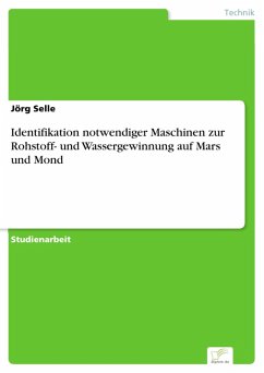 Identifikation notwendiger Maschinen zur Rohstoff- und Wassergewinnung auf Mars und Mond (eBook, PDF) - Selle, Jörg